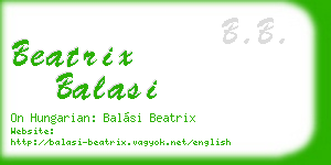beatrix balasi business card