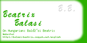 beatrix balasi business card